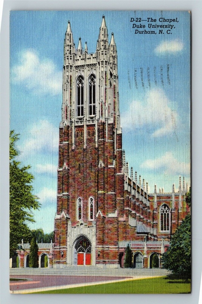 Durham NC-North Carolina, Duke University Chapel  Vintage Souvenir Postcard