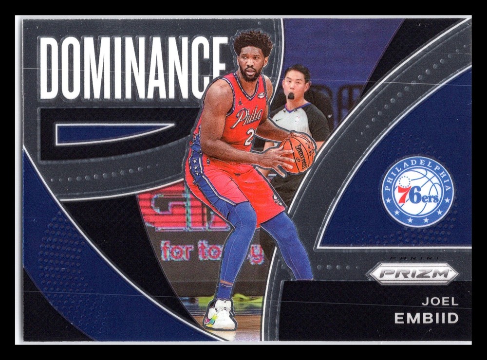 2021-22 Panini Prizm #24 Joel Embiid Dominance Philadelphia 76ers