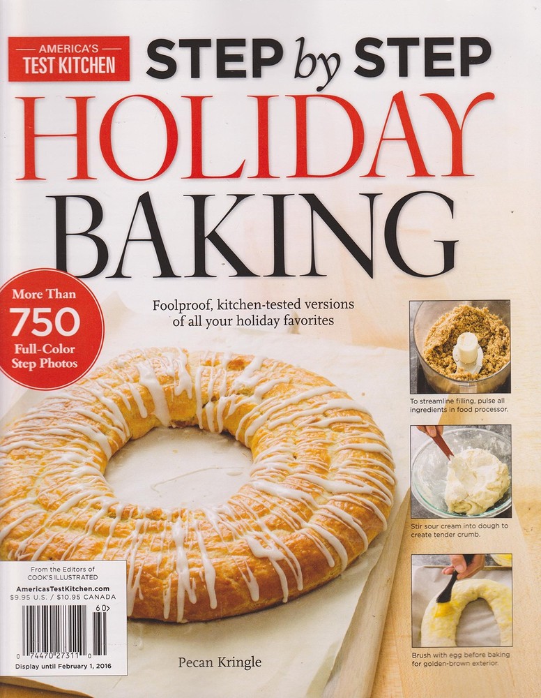 America's Test Kitchen Step By Step Holiday Baking Magazine 2015