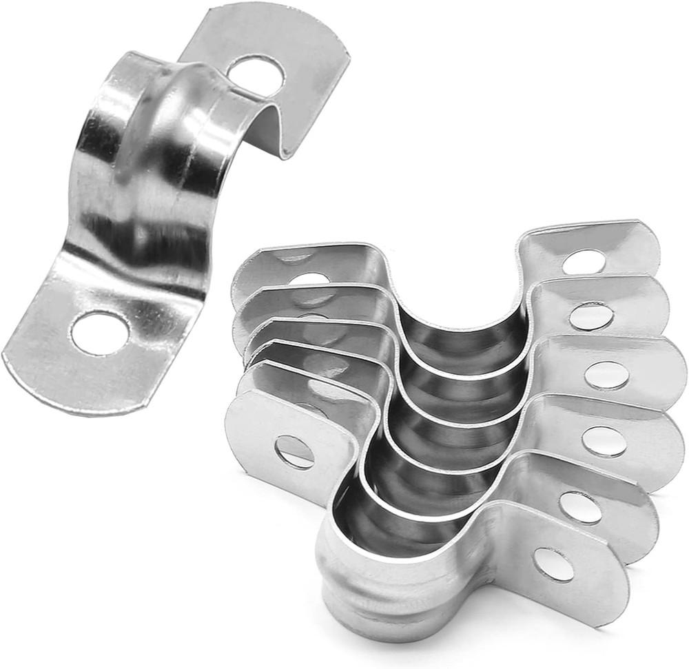 Uenhoy 50-Pack M12 1/2 Inch Stainless Steel Pipe Strap Clamps