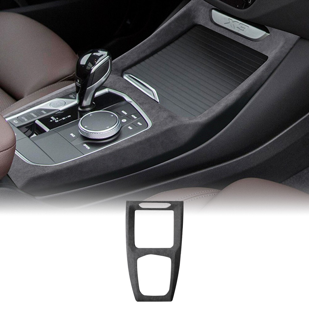 Car Center Console Gear Shift Panel Cover Trim Suede for BMW X3 X4 iX3 2022-2023