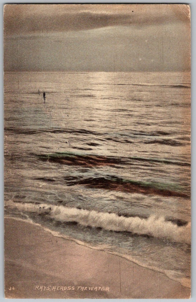 Antique Postcard Across The Water Wading New York, NY 1900s