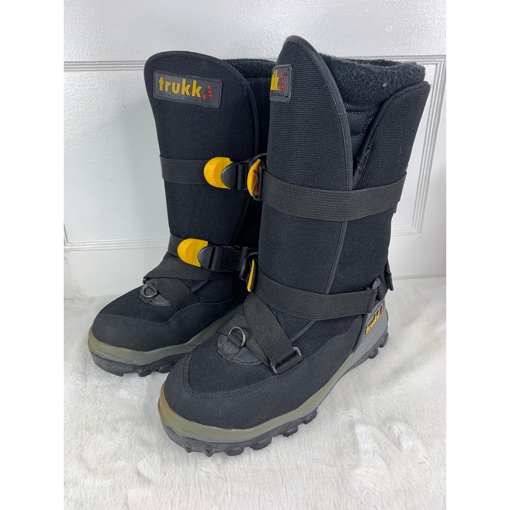 Trukke Men's Black Mid Calf Winter Snow Boots Size 8 Snowmobile Gear