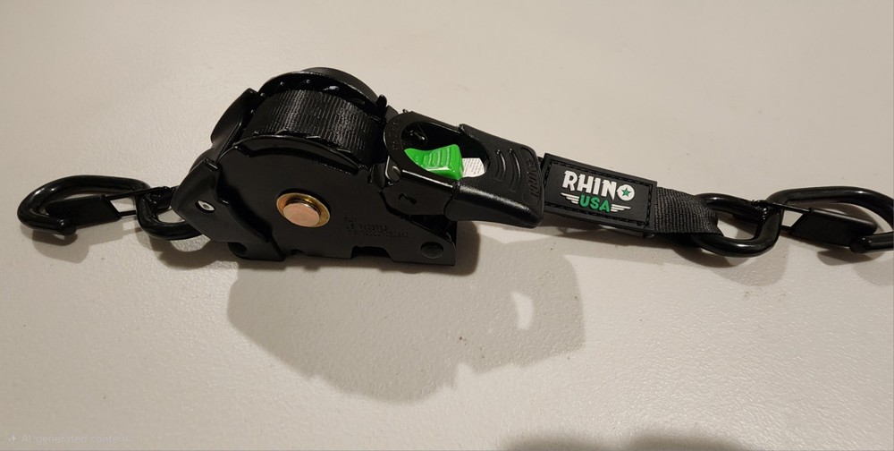 RHINO USA- Ratchet Retractable Strap Heavy Duty 10 Feet.