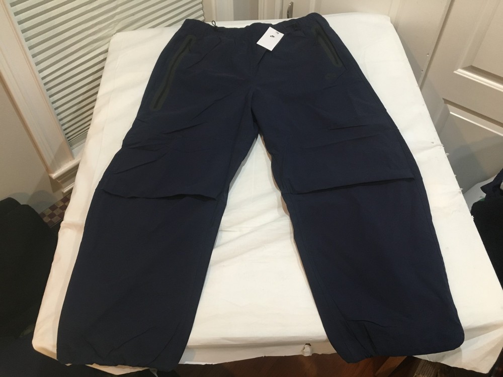 NWT $135.00 Nike Mens Sportswear Tech Woven Oversized Pants Navy Sz XL