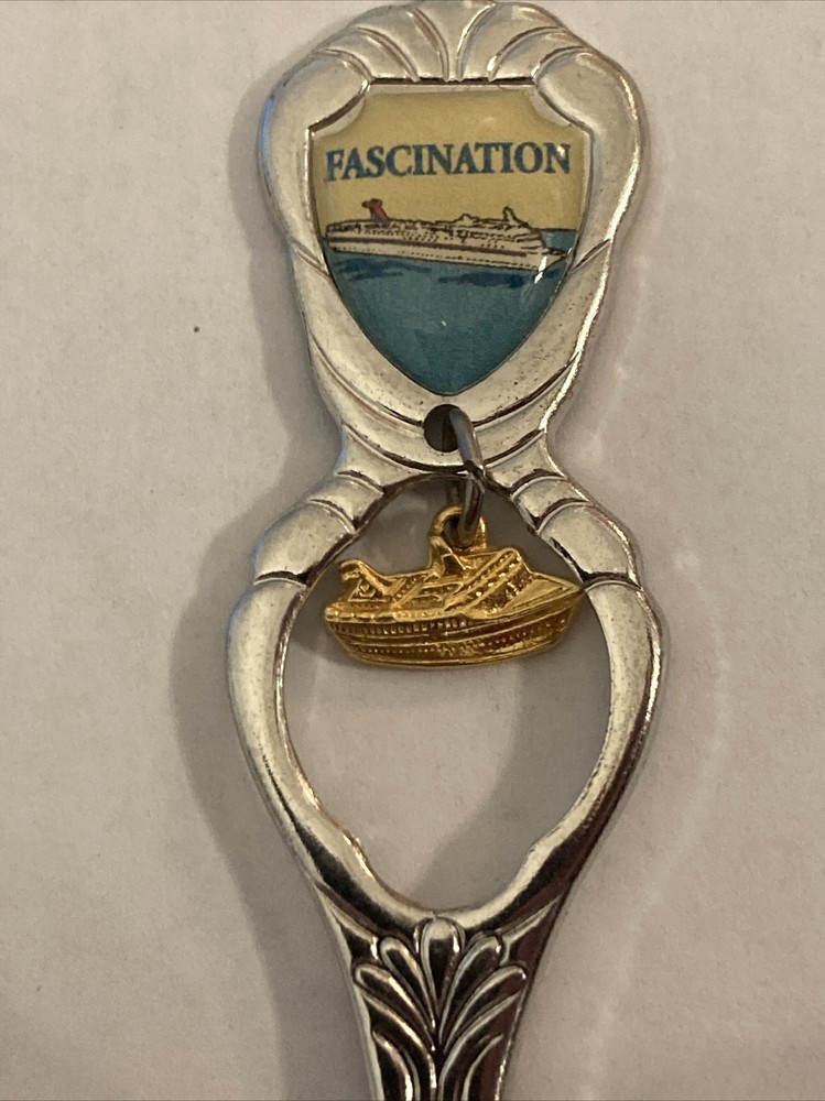 Vintage Souvenir Spoon Collectible Fascination Cruise Ship 4.5”