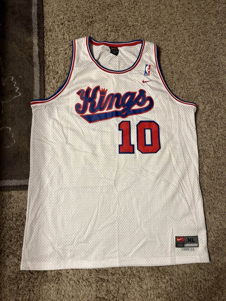 Men’s Nike HWC Sacramento Kings Mike Bibby #10 Throwback Swingman Jersey XL