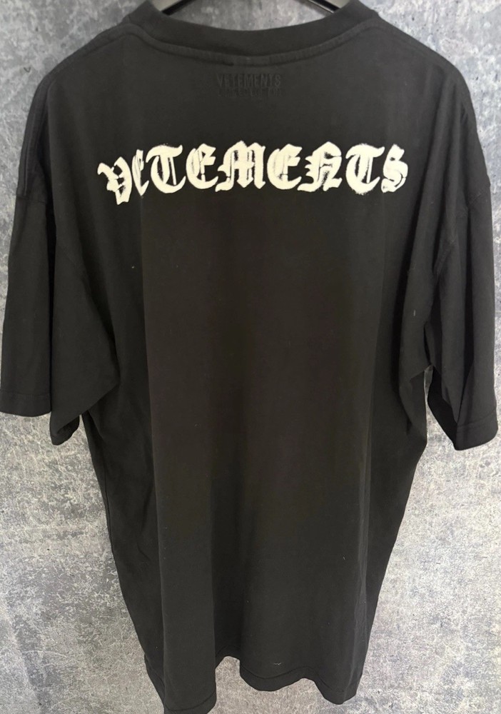 Vetements Upside Down Anarchy Tee XS Oversized Black Archive Graphic EUC