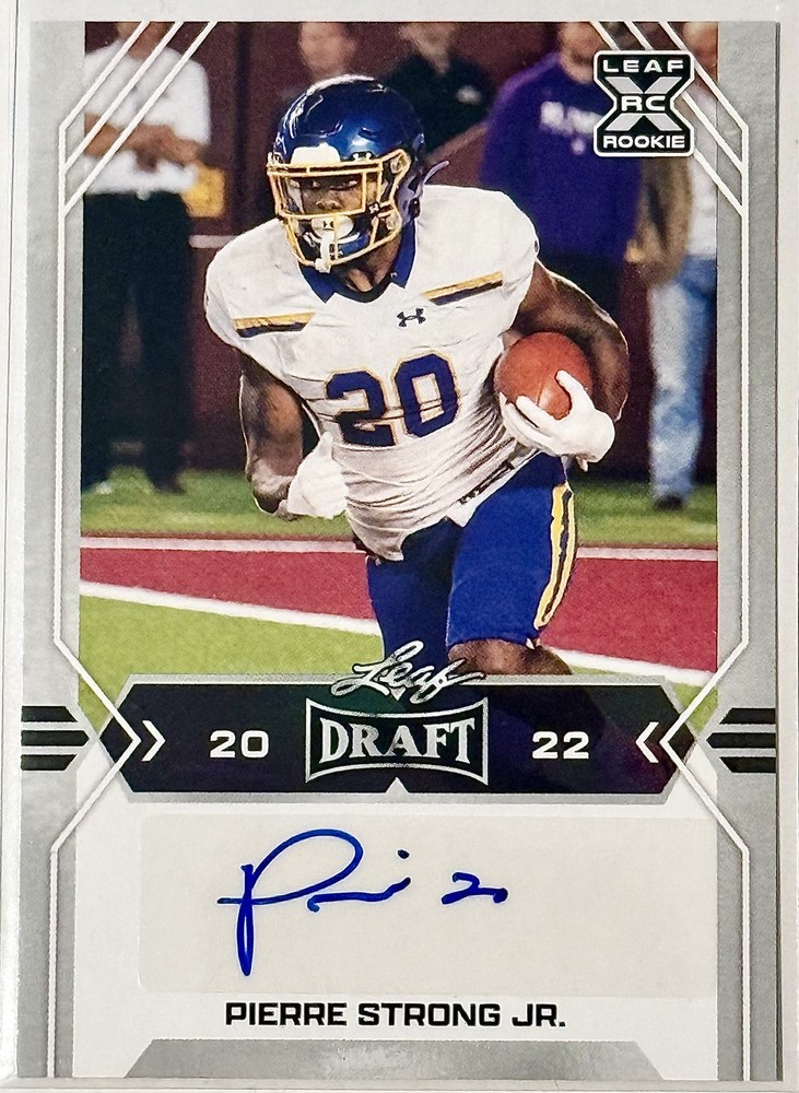 2022 Leaf Draft - Autographs Pierre Strong Jr. #BA-PSJ (AU, RC) Rookie Auto XRC