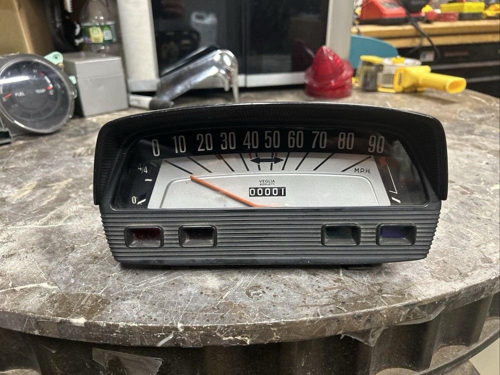 Fiat 850 500 contachilometri nero quadro strumenti dashboard Veglia Borletti MPH