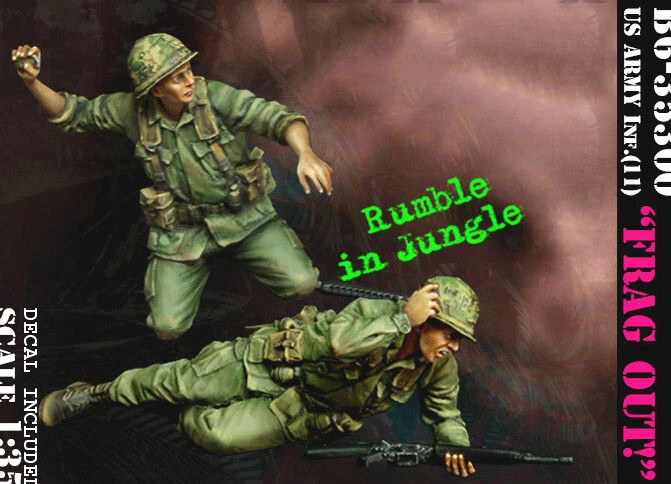 1/35 resin figure model kit Vietnam War 2 US soldiers unassembled unpainted