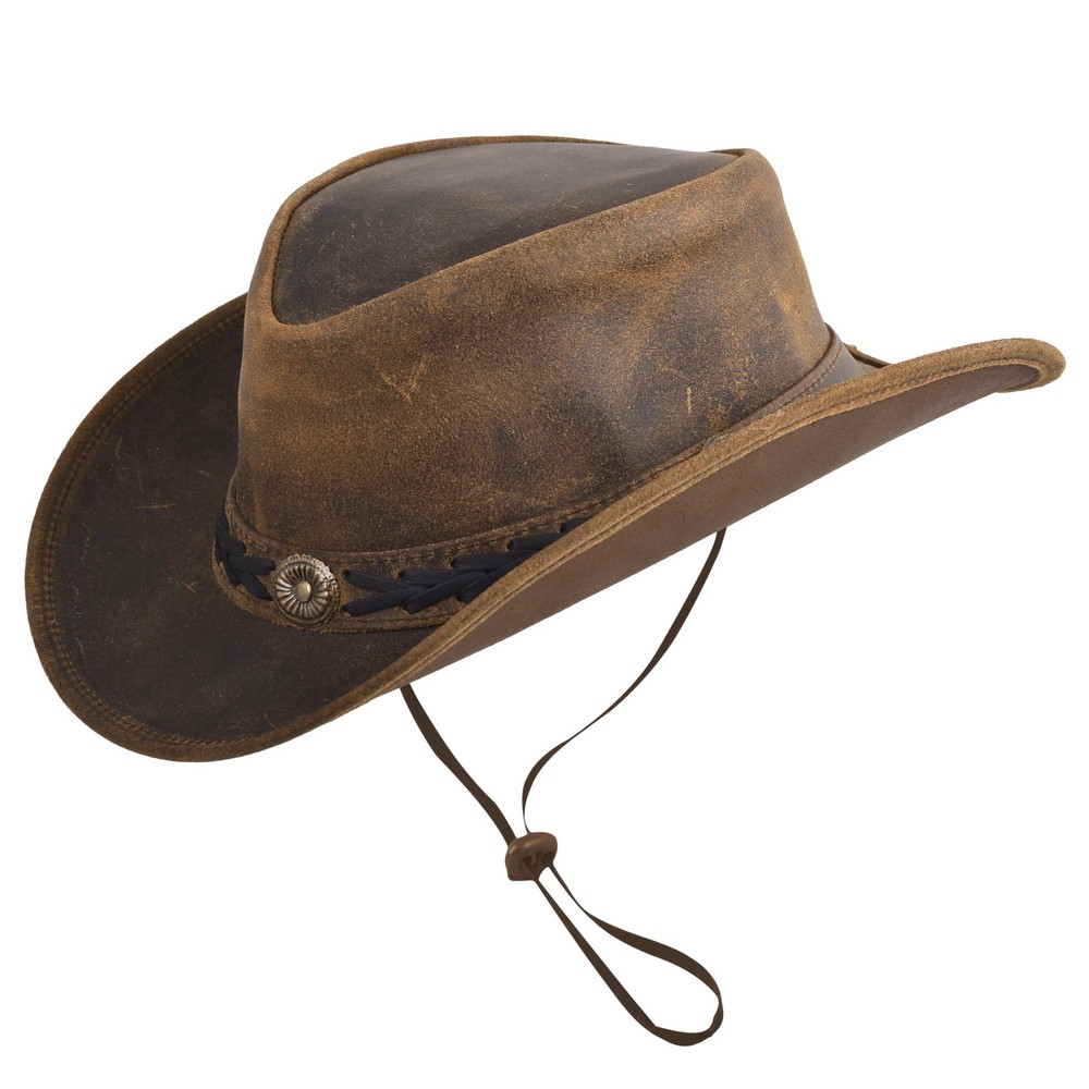 Leather Cowboy hat for Men & Women Durable Handcrafted Lightweight Shapeable ...