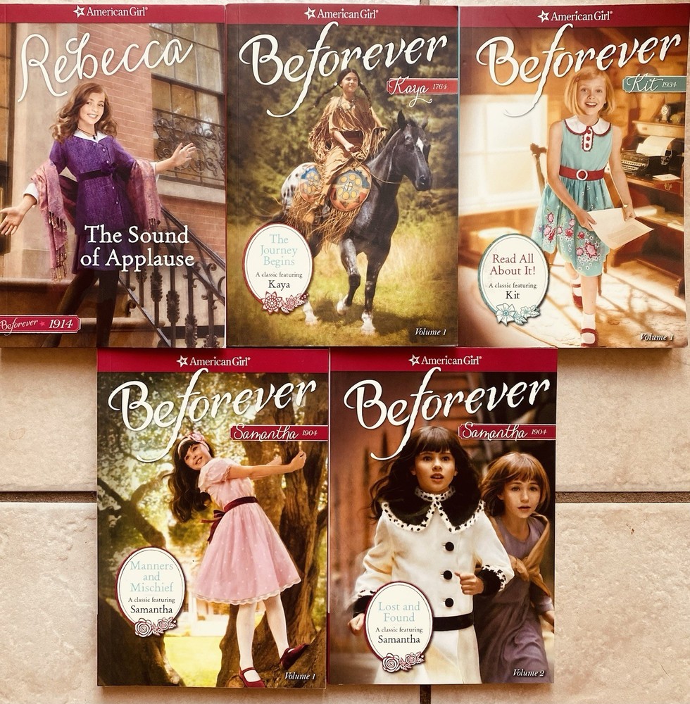 LOT 5 AMERICAN GIRL BEFOREVER CLASSIC Samantha,Kit,Kaya,,Rabecca,Samantha