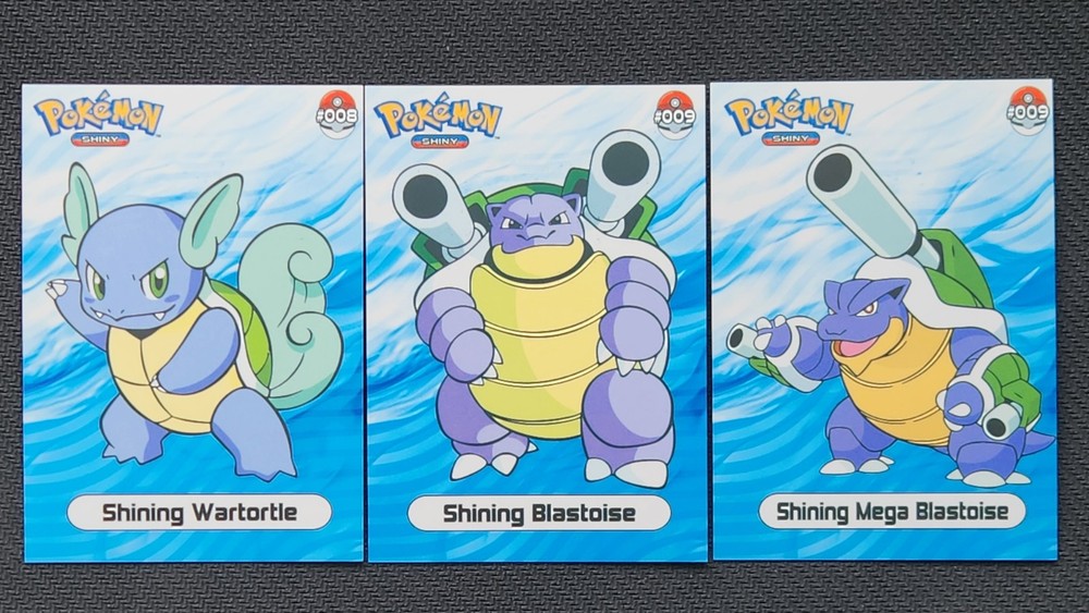 Pokemon 1997 Nintendo Infinity Shiny Set Shining Wartortle Blastoise Mega Blasty