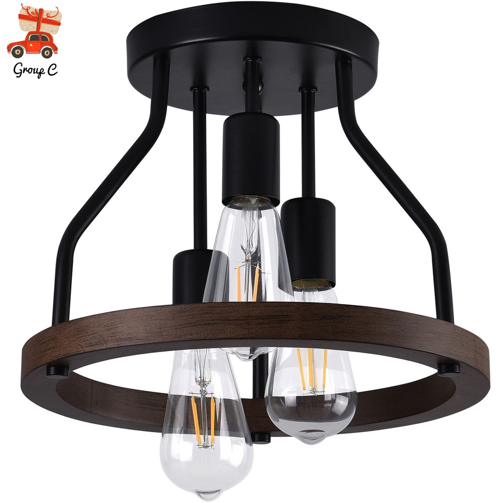 Retro Farmhouse Ceiling Hanging Pendant Lamp Chandelier for Bedrooms