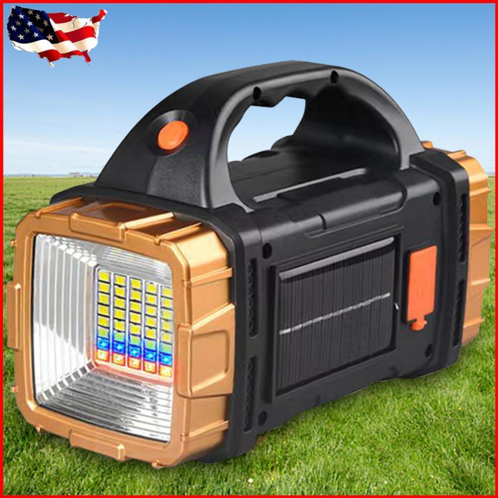 Camping Torch Portable Searchlight USB Rechargeable 8 Lighting Modes Power Bank