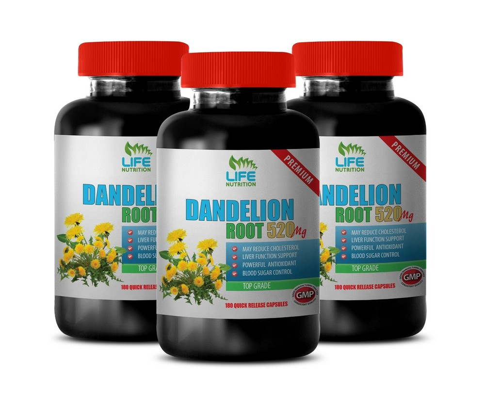 antioxidantes y vitaminas - DANDELION ROOT 520MG - dandelion uses 3B