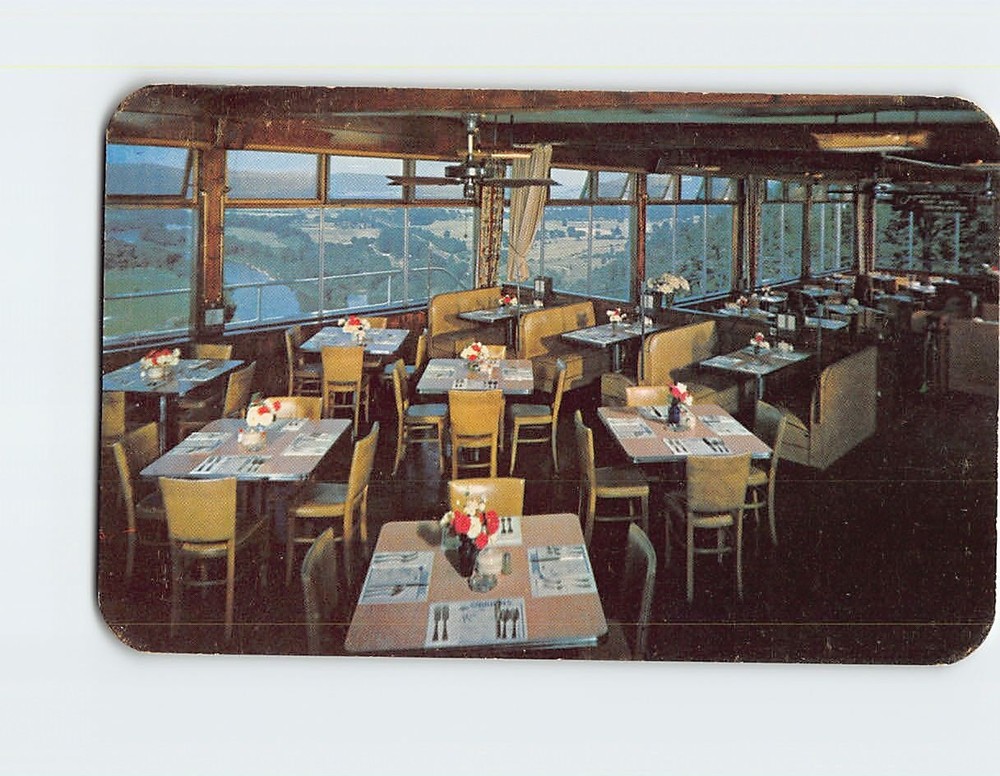 Postcard American's Most Scenic Dining Room O'Briens' Waverly NY USA