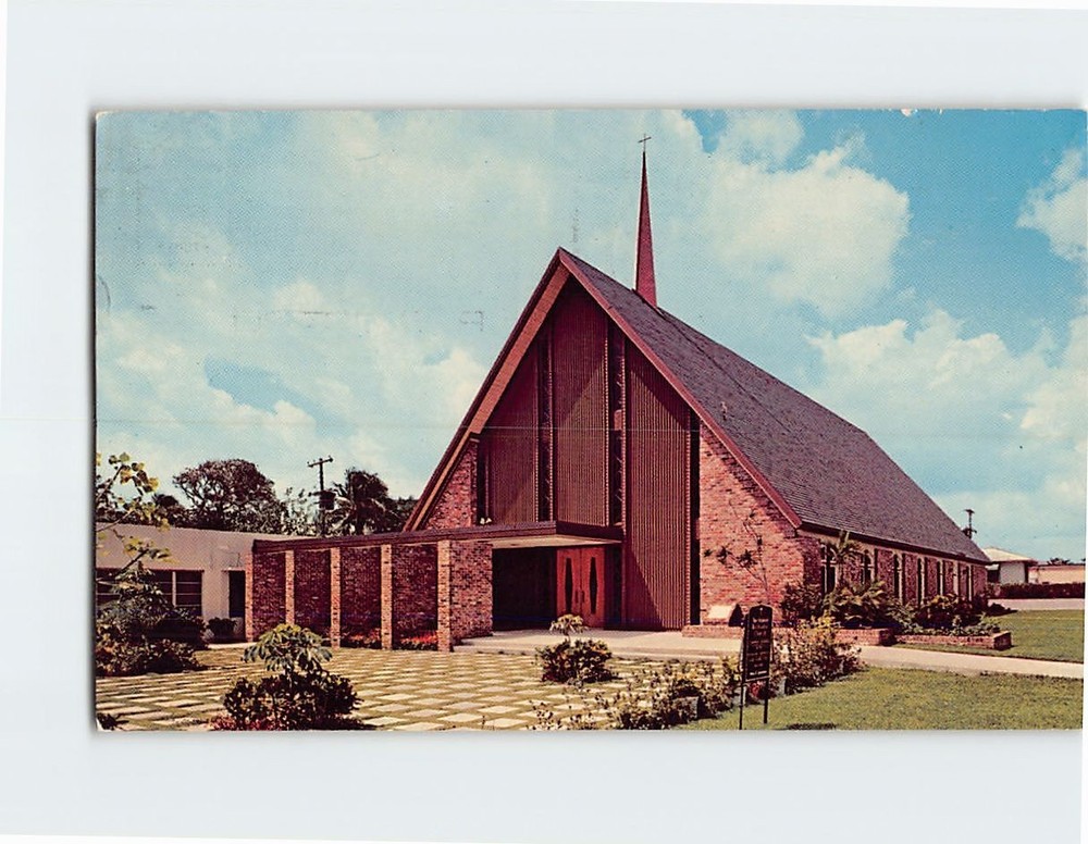 Postcard Northwood Methodist Church West Palm Beach Florida USA
