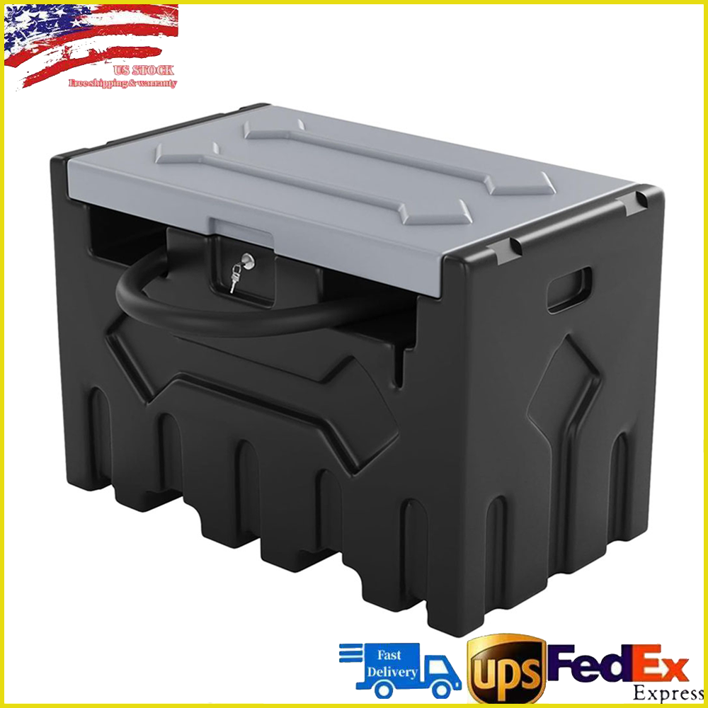 52Gal Portable Diesel Fuel Tank with 12V Electric Pump – 10 GPM Flow