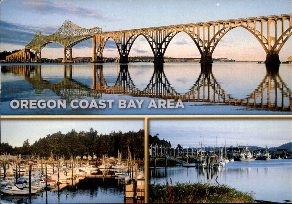 Oregon Coast Charleston Coos Bay McCullough Memorial Bridge  postcard sku275