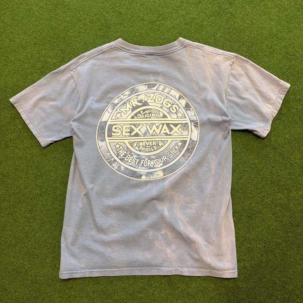 Vintage 90s Mr. Zogz sex wax surf wax graphic tee vtg surfwear sunfaded tee