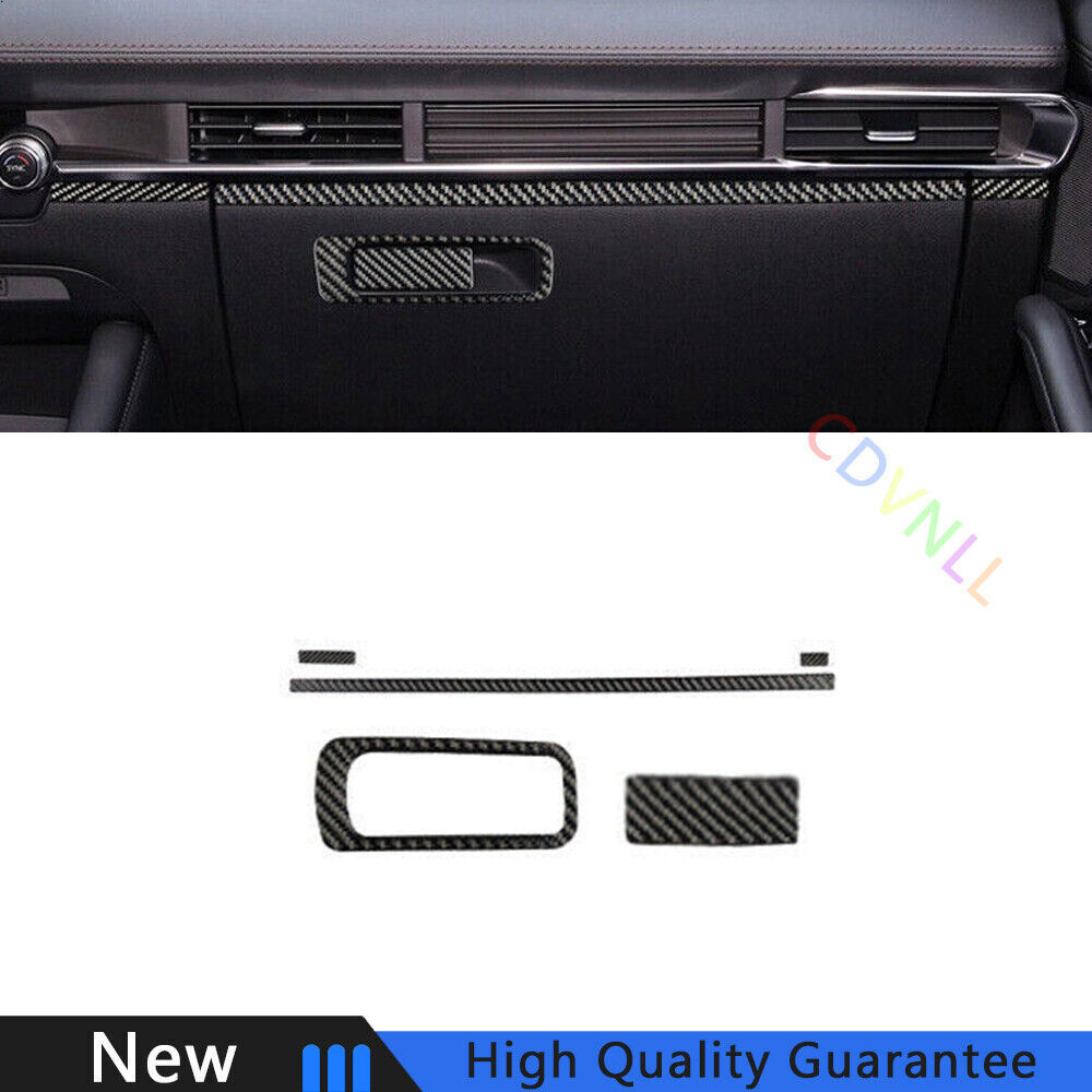 For Mazda 3 Axela 20-21 Real Carbon Fiber Central Console Instrument Strip Trim