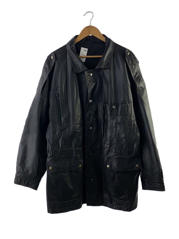 Jacket/-/Leather/Blk/Plain// 3504