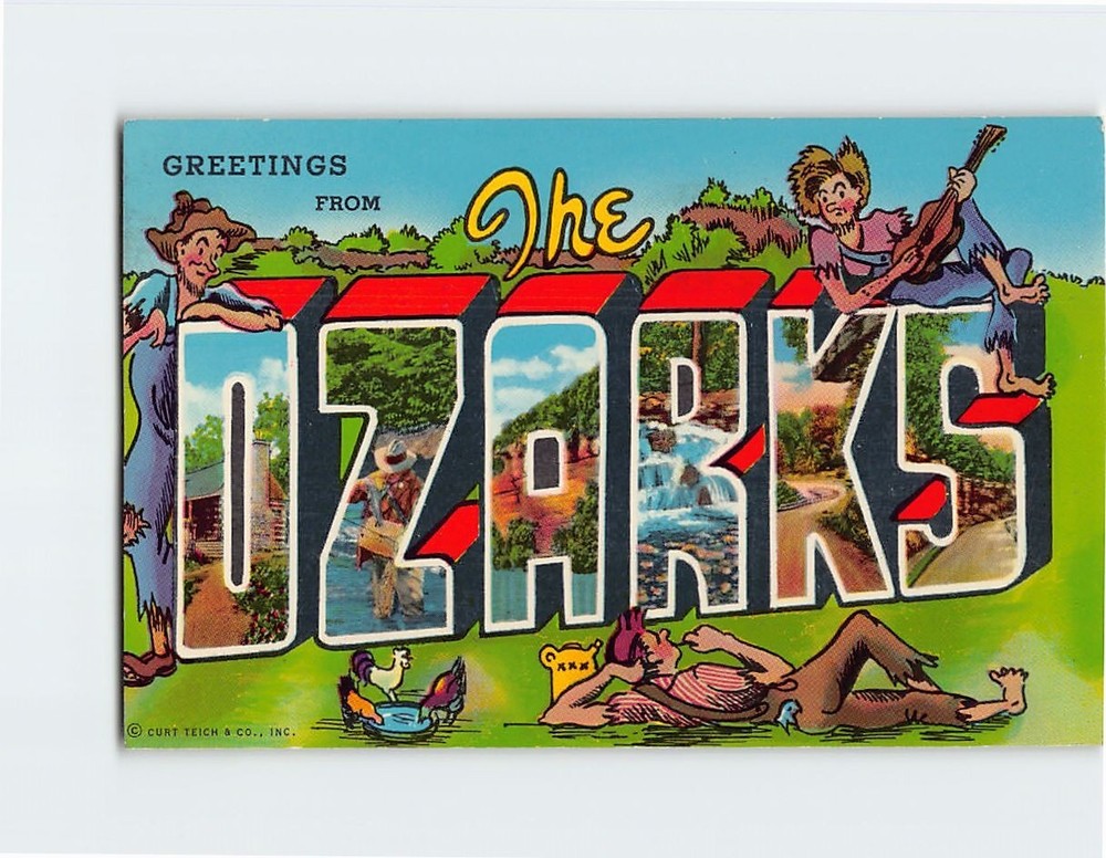Postcard Greetings from the Ozarks USA North America