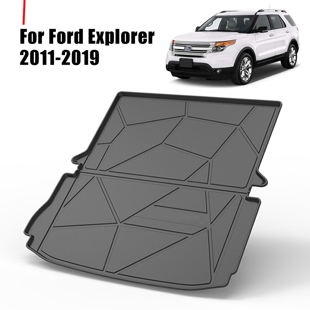 Black Rear Cargo Boot Liner Floor Cover Mat for 2011-2018 2019 Ford Explorer