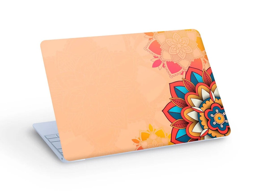 Vibrant Mandala Laptop Skin Sticker in Custom Sizes