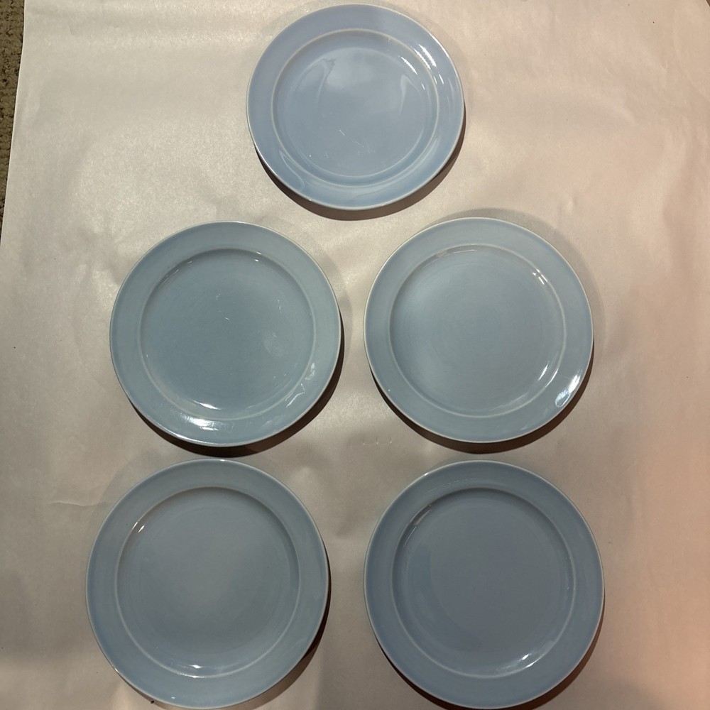 Lu-Ray Pastels Blue Plates 7.25 Inches Lot Luray MCM USA Read Description