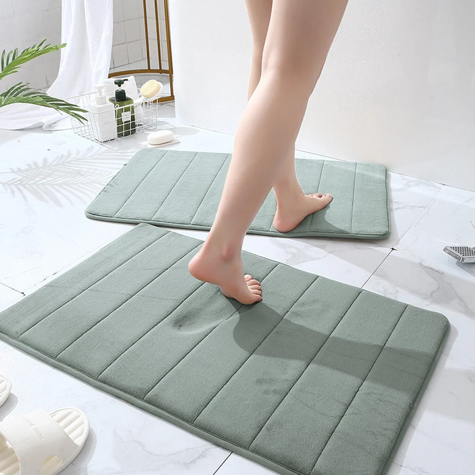 Memory Foam Bath Rug Bathroom Floor Shower Mat Carpet Non-slip Soft Absorbent