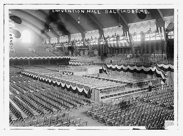 Convention Hall,Baltimore,Maryland,MD,Democratic National Convention,1912,empty