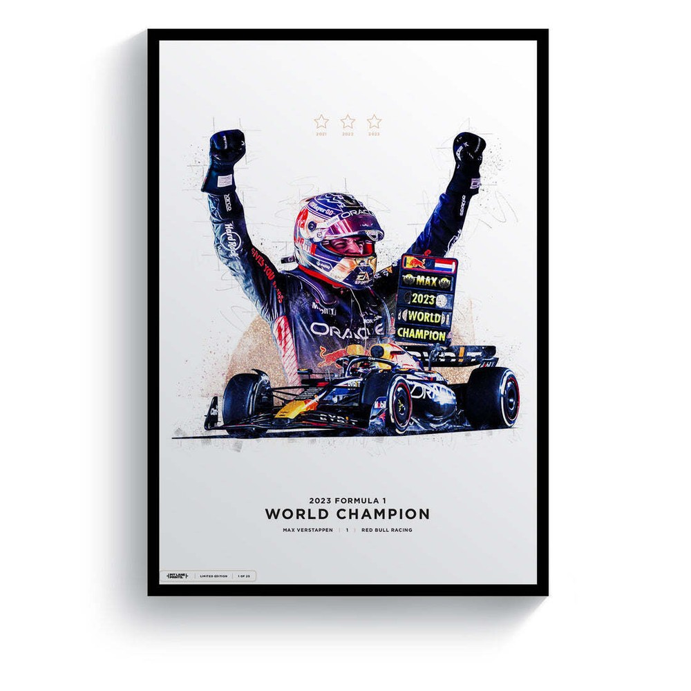 New  Max Verstappen 2023 Formula 1 World Trendy Wall Art (NO FRAME)