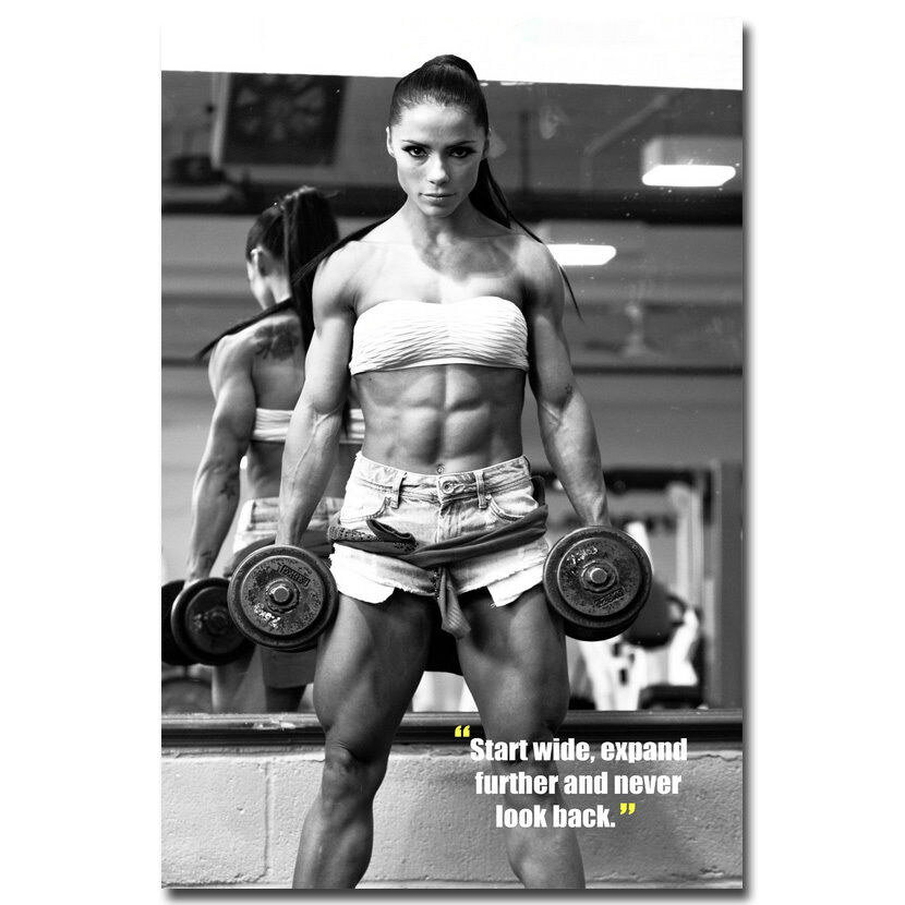 75324 Bodybuilding Fitness Motivational Quotes Gym Wall Print Poster US
