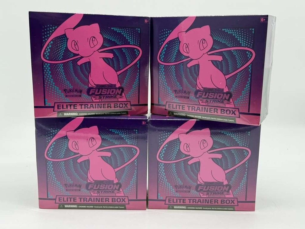 Lot of (4) Pokemon TCG SWSH Fusion Strike Elite Trainer Boxes SEALED NEW ETBPROBSTEIN is actively accepting consignments !!