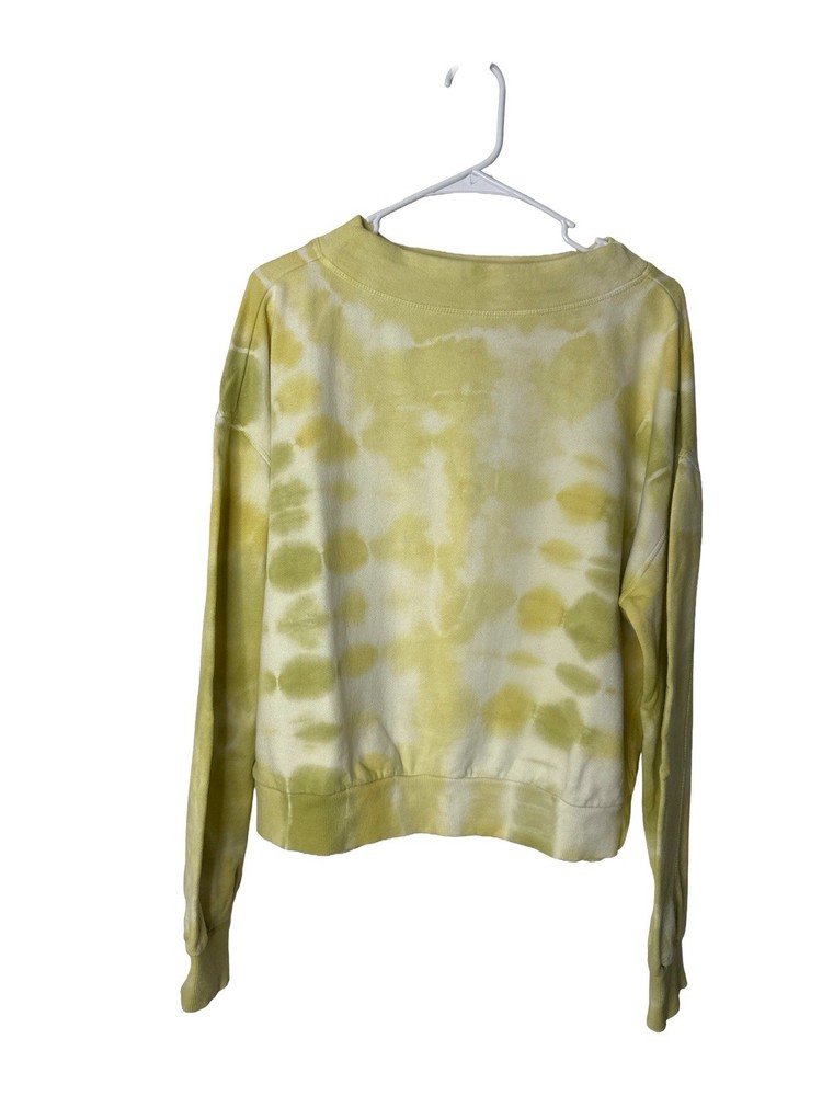 Pilcro and the Letterpress by Anthropologie Elayna Yellow Tie Dye Sweatshirt L