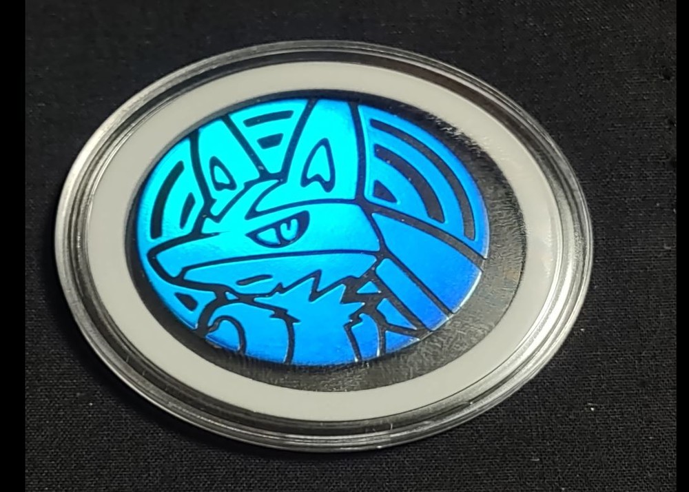 2015 Pokemon TCG Promo Lucario Blue Foil Coin English Encased
