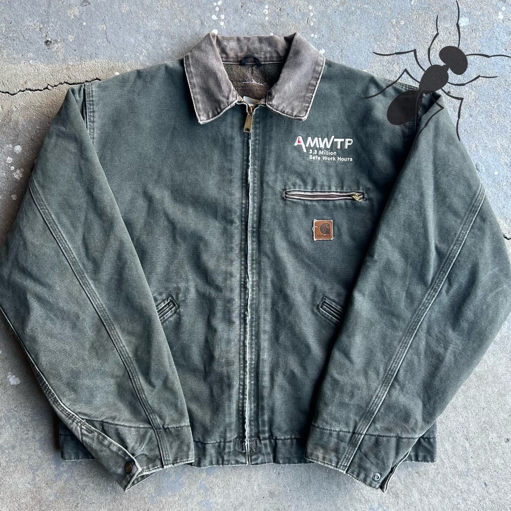 Vintage Y2K J97 MOS Green Carhartt Detroit Workwear Jacket