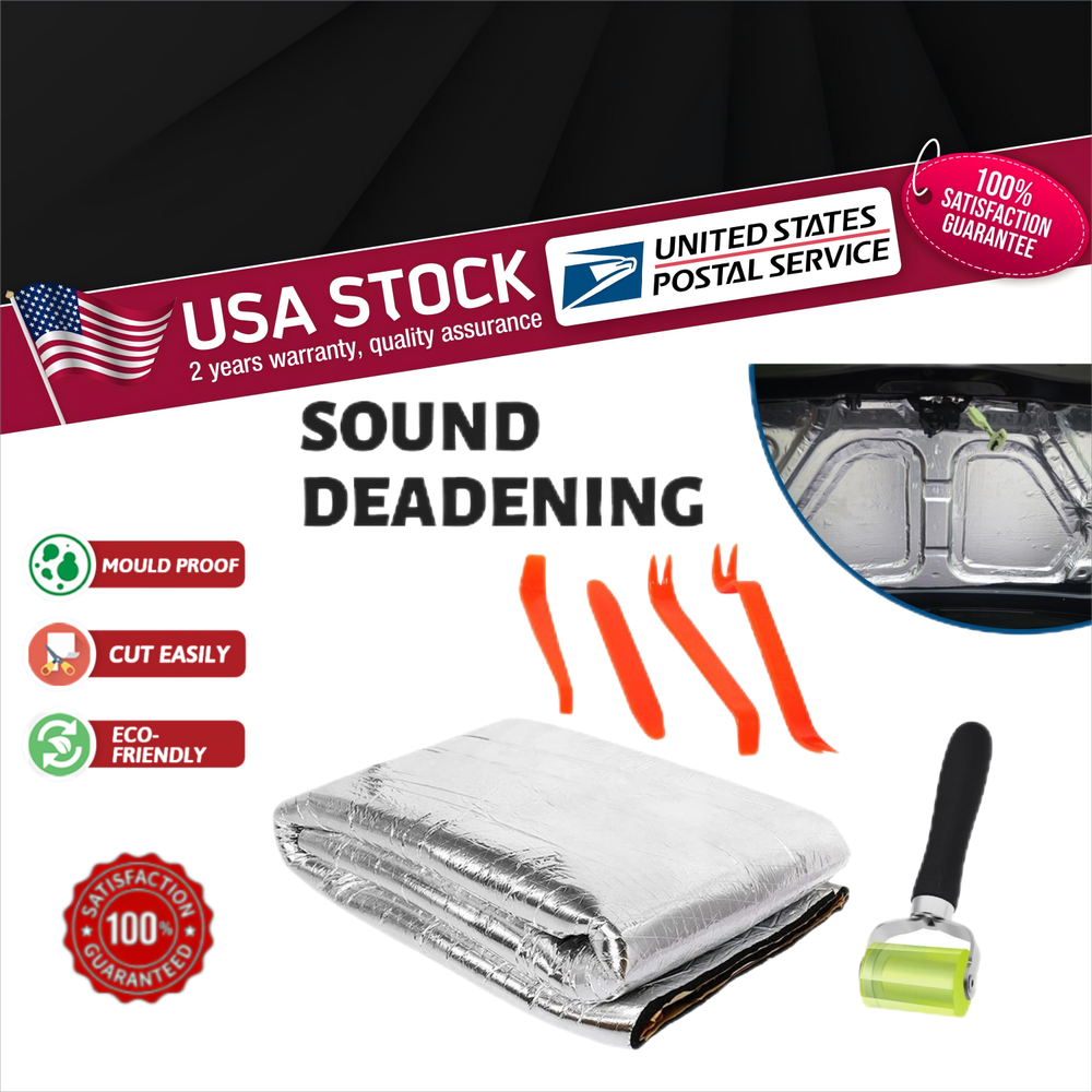 Self-adhesive Fireproof Sound Deadener Heat Insulation Mat  Car Hood Engine 7mm