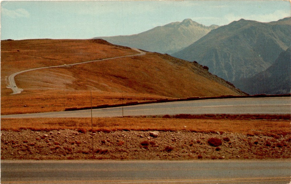 TRAIL RIDGE ROAD, ROCKY MT. NATIONAL PARK, COLORADO, Longs Peak, Postcard
