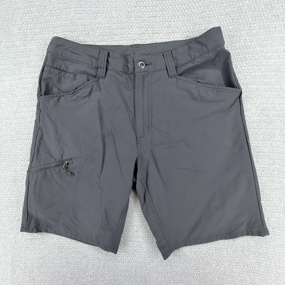 Patagonia Quandary Shorts Mens 34 Gray Nylon Stretch Hiking Zip Pocket Outdoor