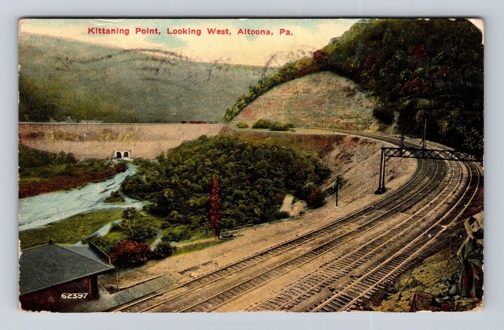 Altoona PA-Pennsylvania, Kittaning Point, Looking West Antique Vintage Postcard