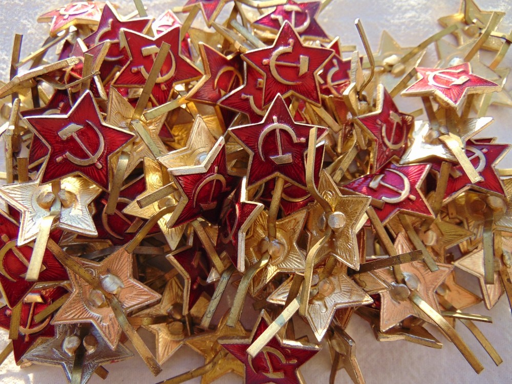 Headdress stars for Soviet soldiers. USSR Army. Price per 10.