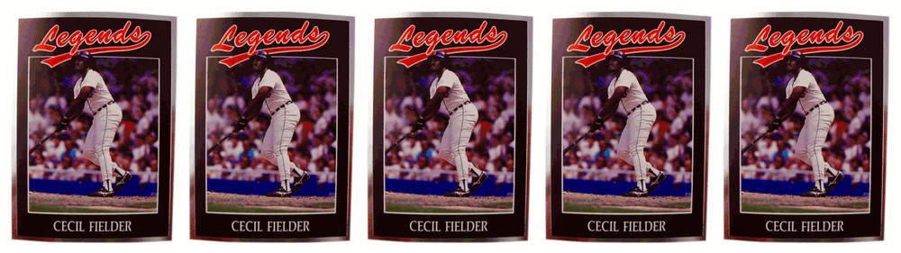 (5) 1991 Legends #2 Cecil Fielder Baseball Card Lot Detroit Tigers