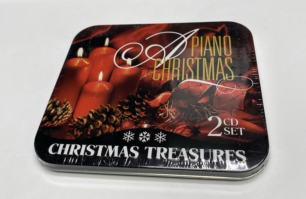 A Piano Christmas Christmas Treasures 2 CD Set Holiday Music Tin Case New.