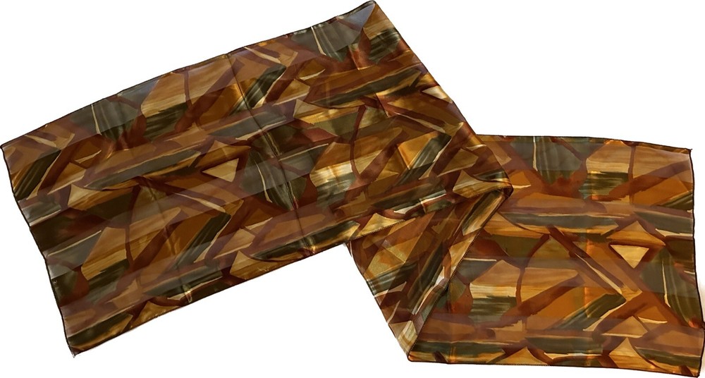 Womens Vintage Scarf Abstract Graphics Scarf no tags 14”x60”-image