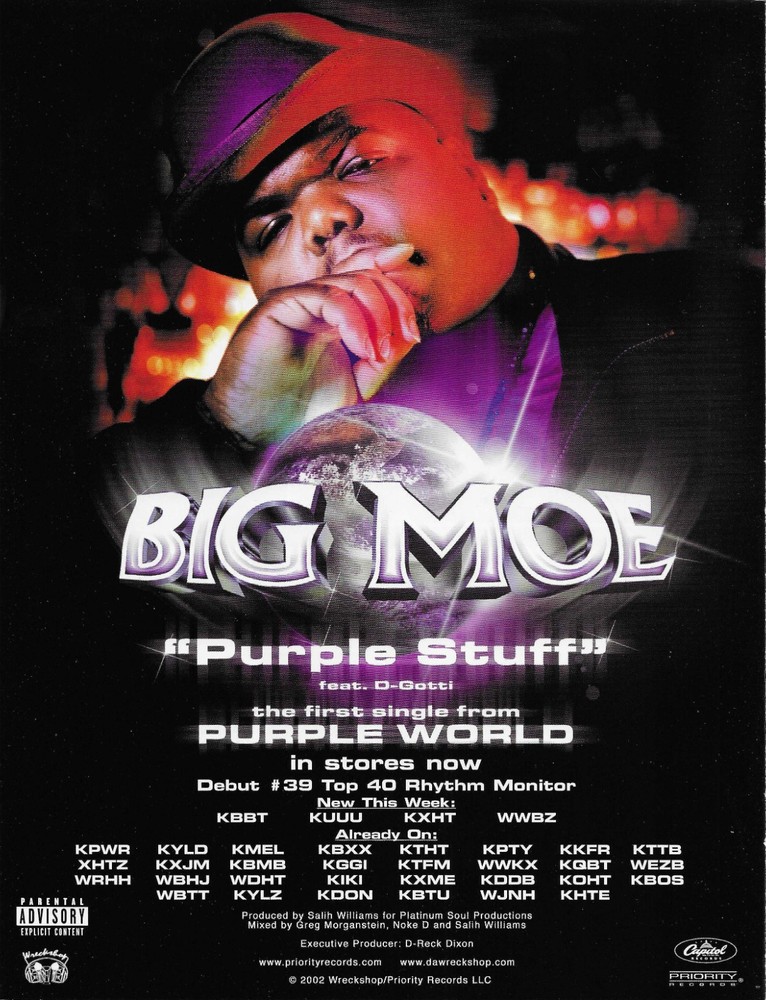 BIG MOE Rare Stuff 2002 PROMO TRADE AD Poster of Purple World C 8.5x11 MINT USA