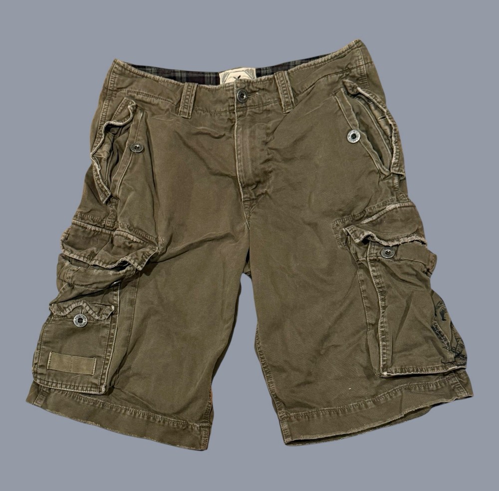 Vintage Y2K American Eagle Men’s Green Cargo Shorts/ Sz: 32in